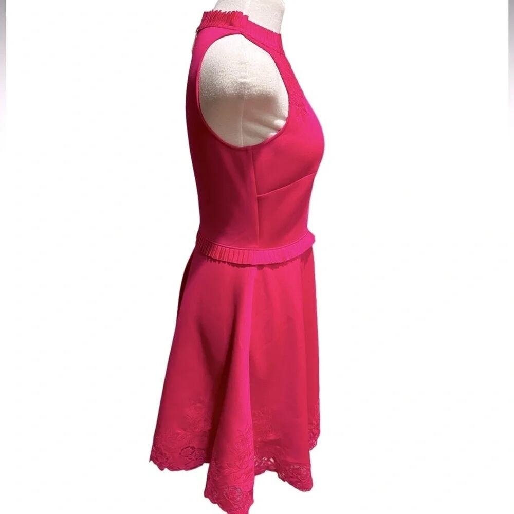 Ted Baker London Zaffton Fit & Flare Skater Dress Fuchsia Size 2 - Picture 6 of 14